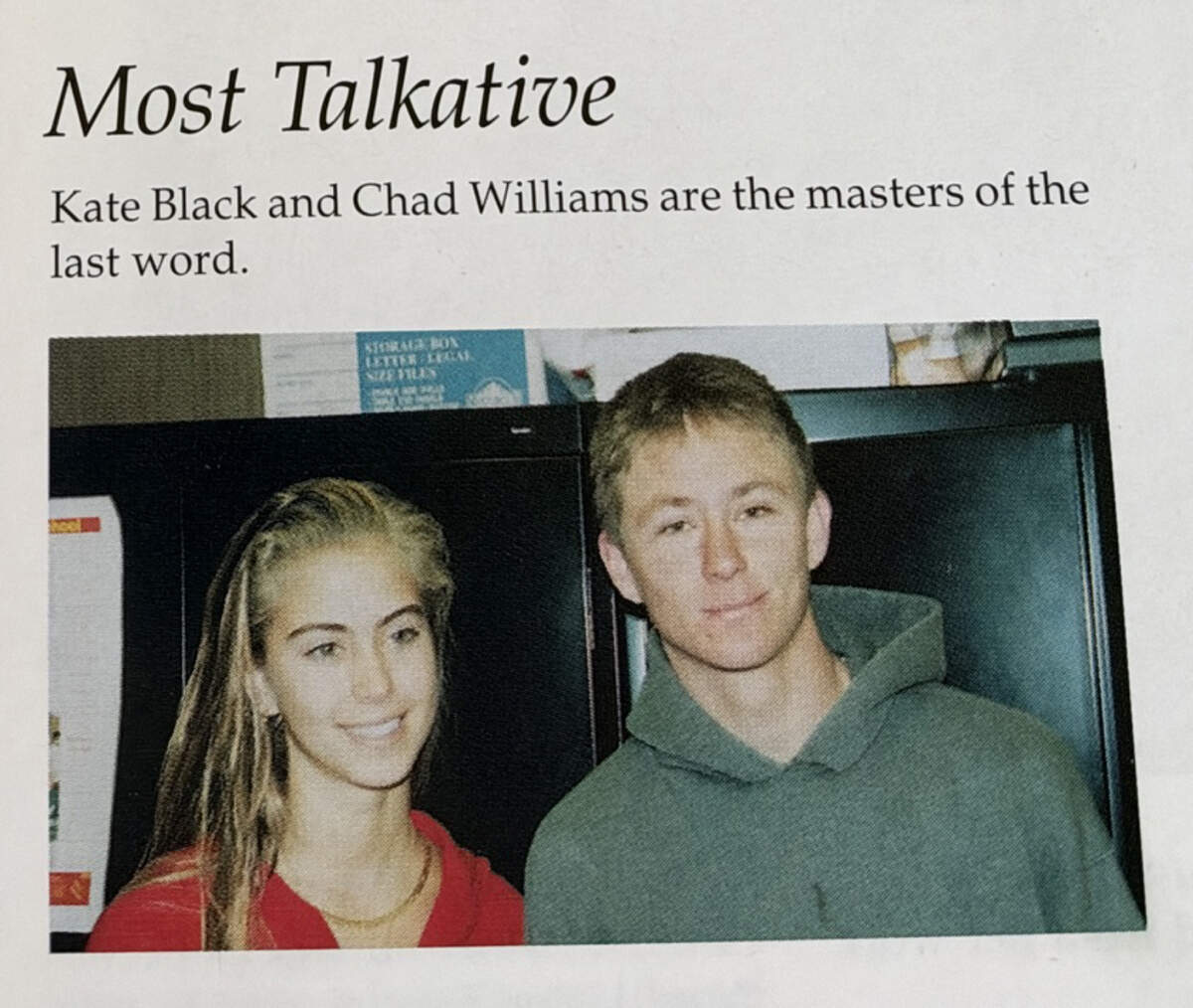 White House press secretary Katie Zacharia grew up in Cambria, California, and attended Coast Union High School. Kate Black at the time, she was voted “most talkative” in her 2003 yearbook.